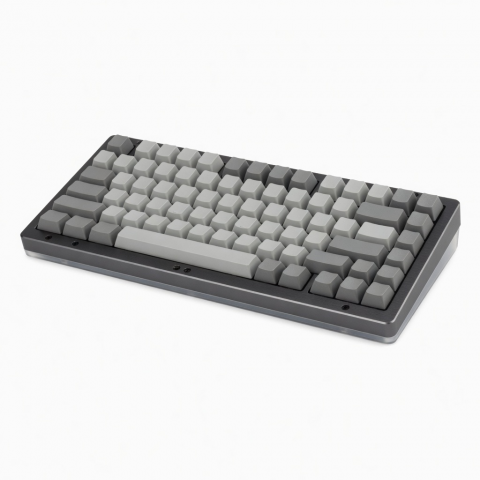 75% Mechanical Keyboard, 84-Key, Gray/White