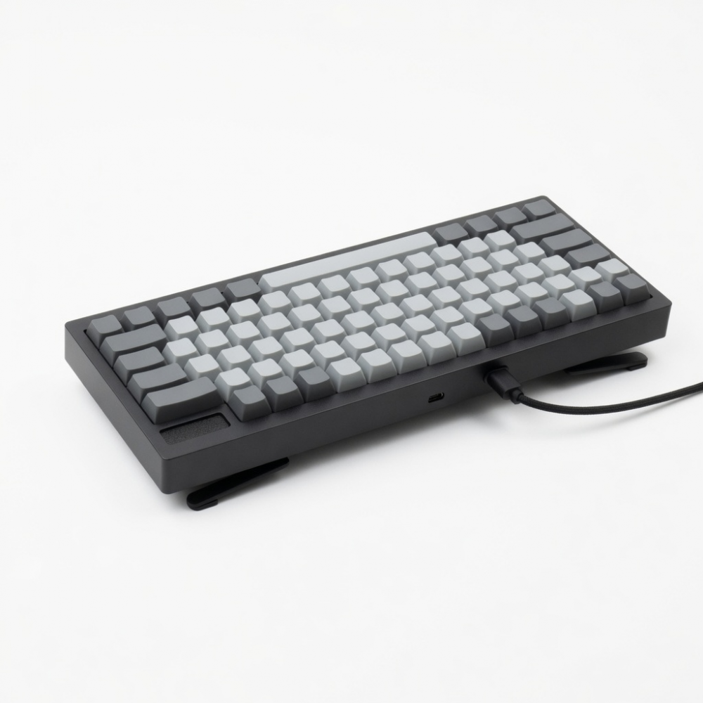 75-Key Hall Effect Mechanical Keyboard, Wired Black Gray Compact Layout