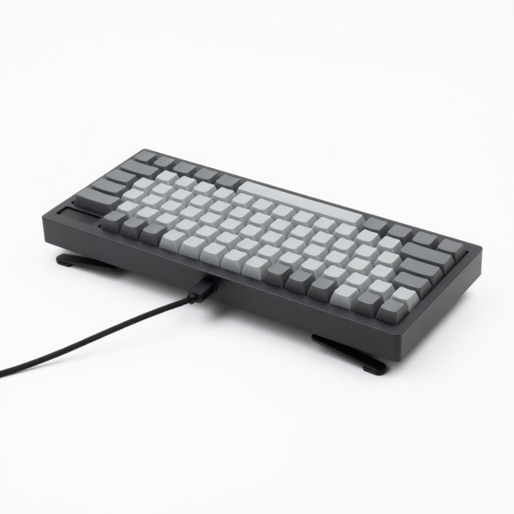 75-Key Hall Effect Mechanical Keyboard, Wired Black Gray Compact Layout