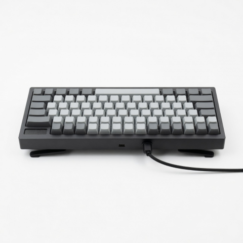 75-Key Hall Effect Mechanical Keyboard, Wired Black Gray Compact Layout