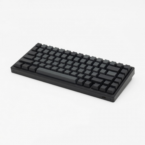 75-Key Low-Profile Mechanical Keyboard, Black Wired USB-C Connection